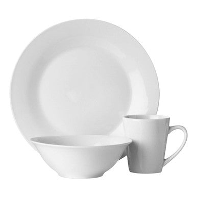 Elmira 12Pc White Porcelain Dinner Set