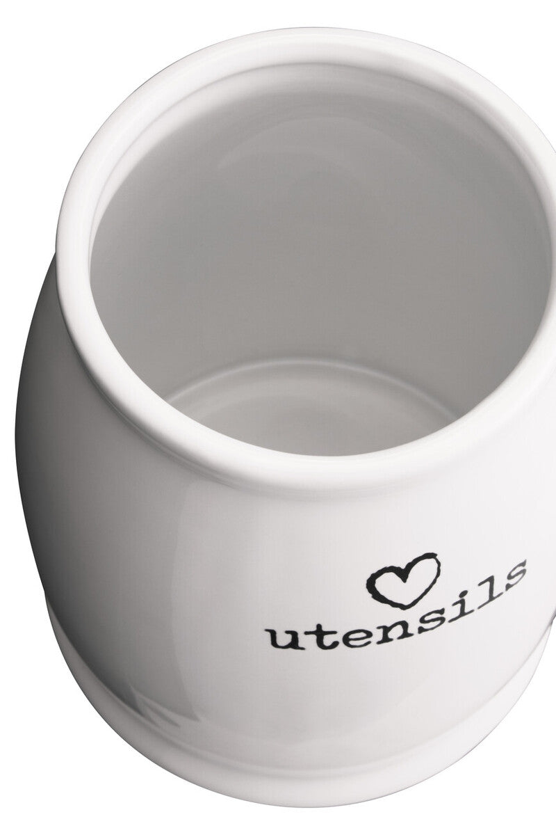 Charm White Ceramic Utensil Holder