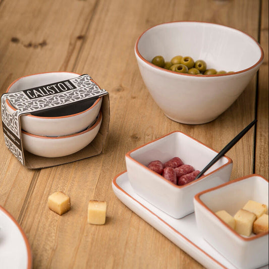 Calisto Terracotta White Glazed Cereal Bowl