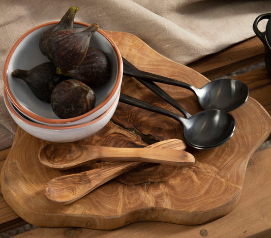 Calisto Terracotta Set Of 2 White Glazed Mini Bowls