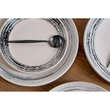 Middag 12 Piece Black And White Dinner Set