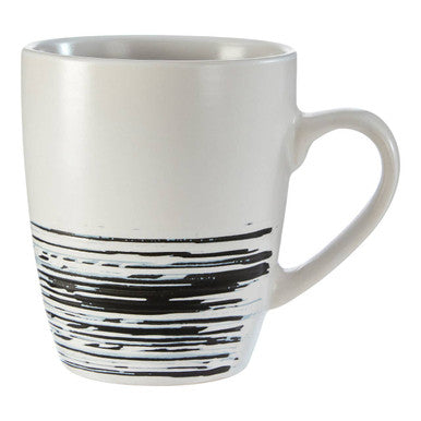 Middag Set Of 4 White And Black Effect Mugs
