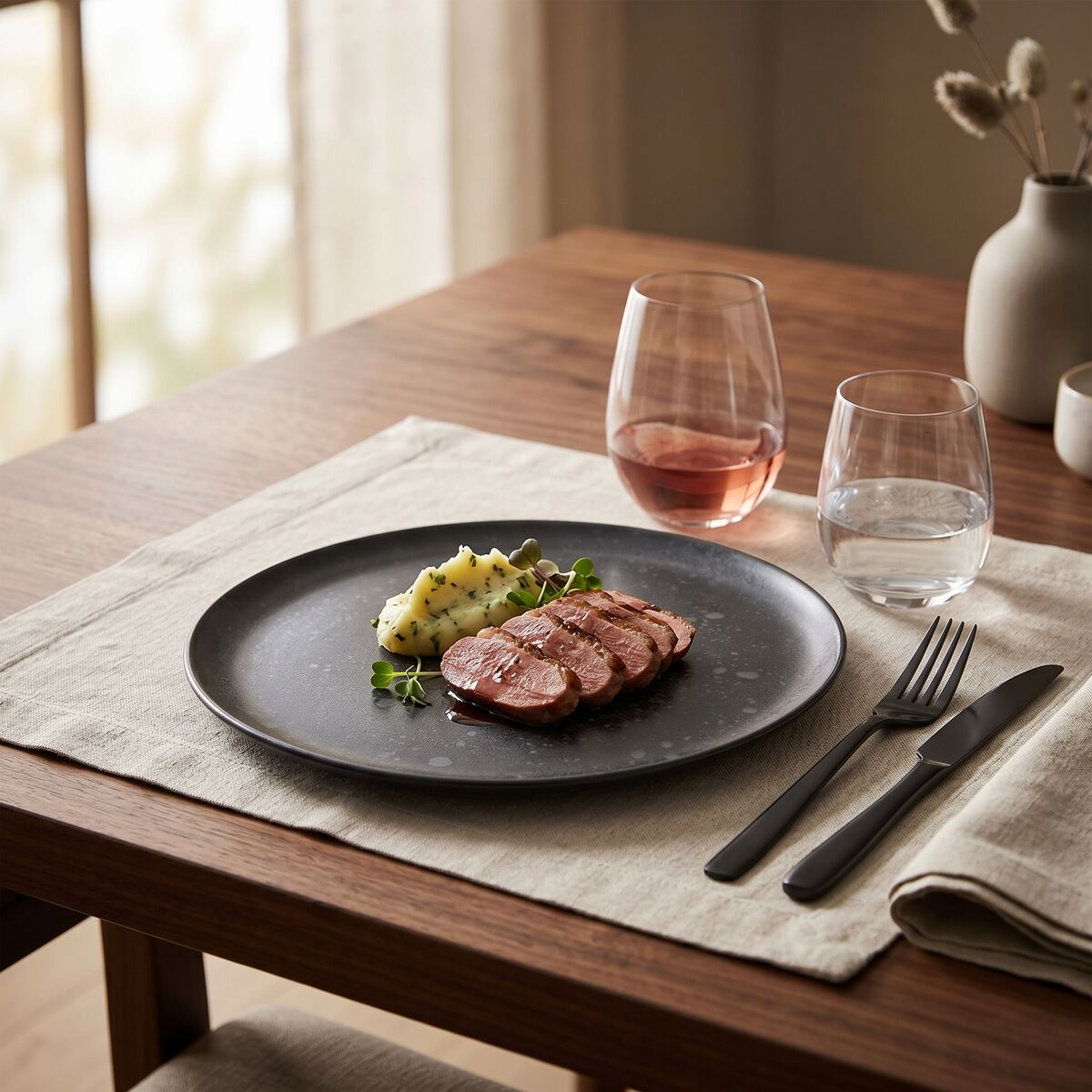 Grey Speckled Dinner Plate | Hygge