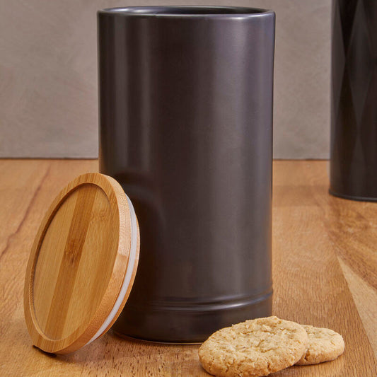 Fenwick Black Large Stoneware Canister