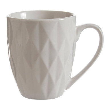 16 Piece White Embossed Dinner Set | Avie
