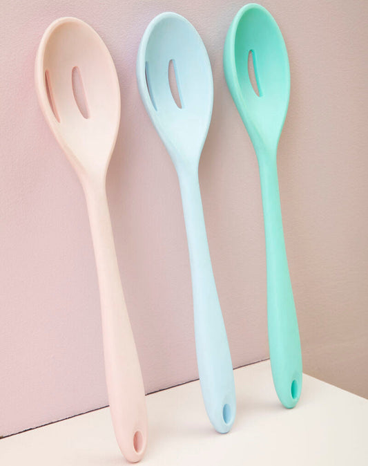 Zing Light Green Silicone Slotted Spoon