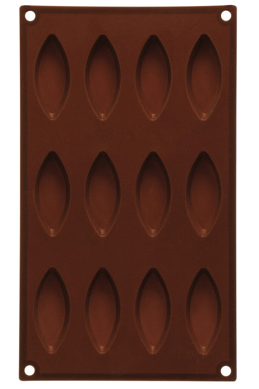 Hallie 12 Elongated Oval Shape Silicone | Chocolate Mould