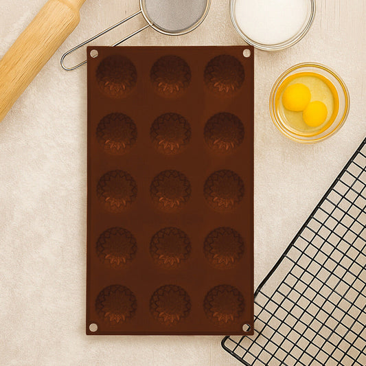 15 Sunflower Brown Chocolate Mould