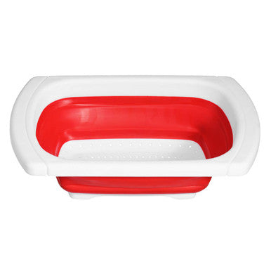 Zing Red Over Sink Collapsible Colander