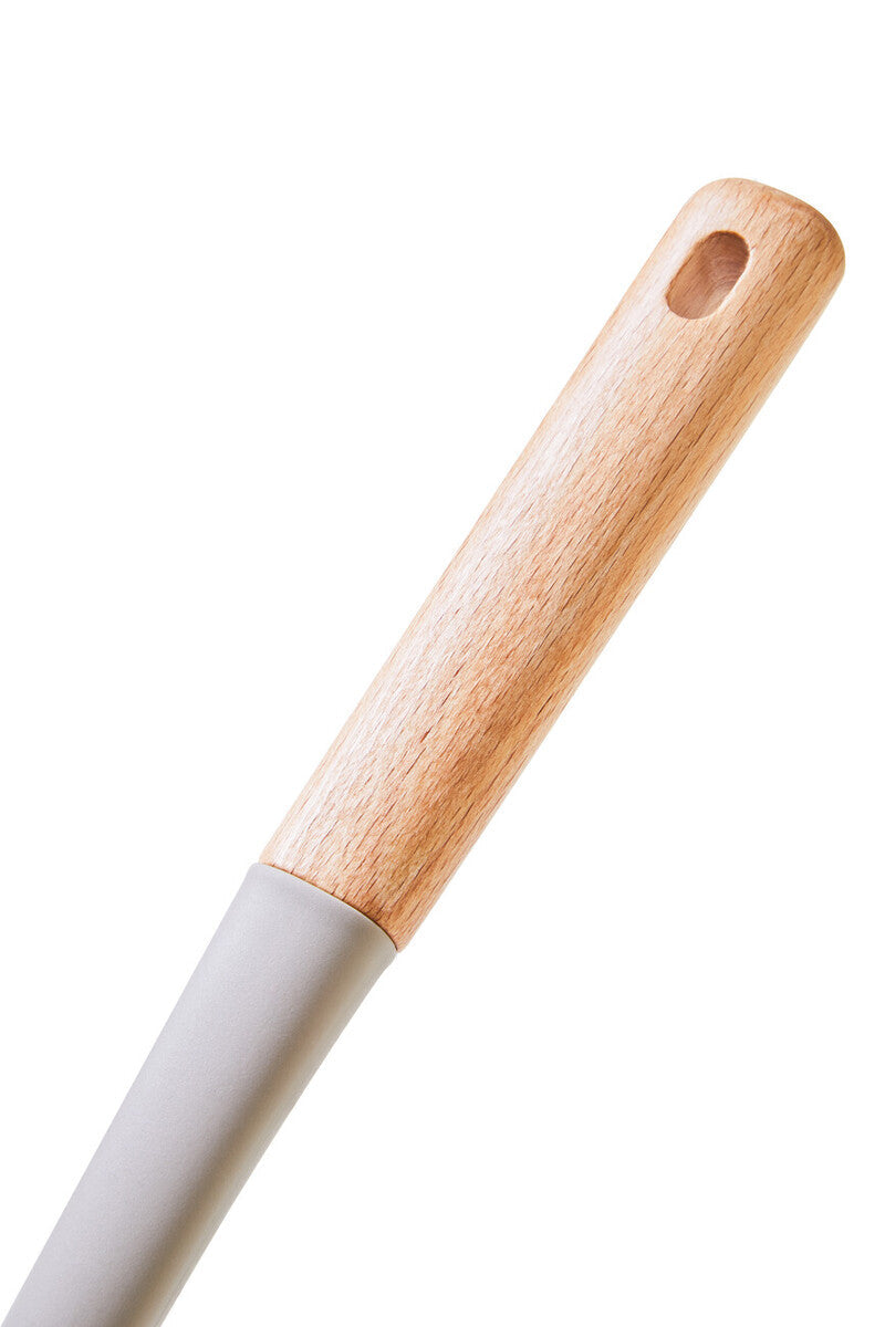 Nova Stone Grey Silicone Head Slotted Spoon