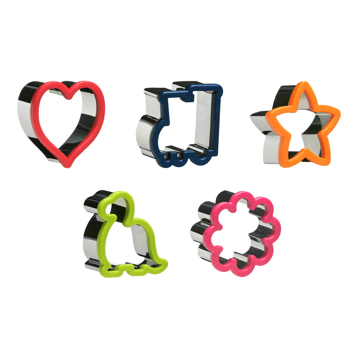 Large Stainless Steel and Blue ABS Train Shape Cookie Cutter