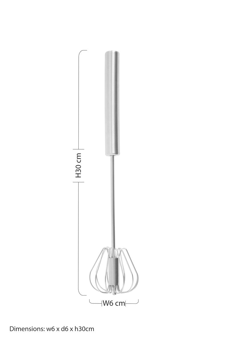 Zamin Press And Spin Silver Finish 30Cm Whisk