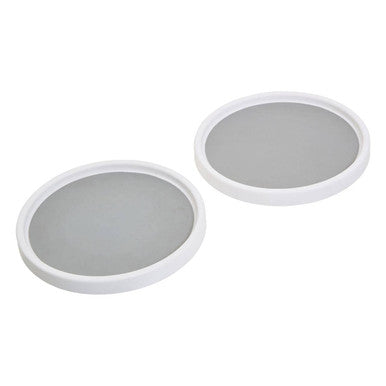 Romm Set Of 2 White And Grey Revolving Racks