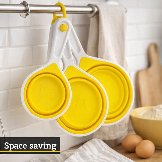 Zing Yellow Collapsible Silicone Measuring Cups