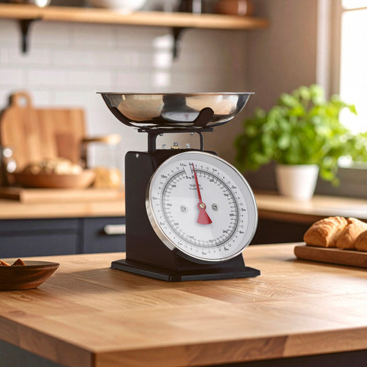 Olivier 5kg Matt Black Retro Kitchen Sca