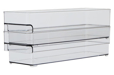 Romm Set Of Two Small Stackable Fridge Storage Trays