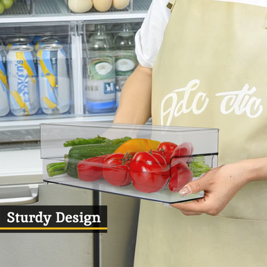 Romm Set Of Two Small Stackable Fridge Storage Trays