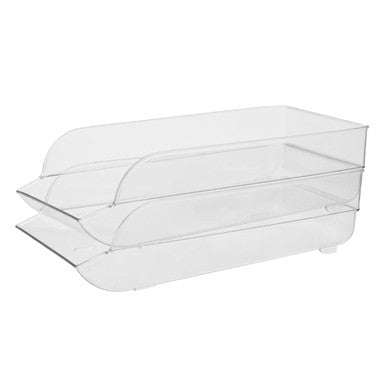 Romm Set Of Two Stackable Fridge Storage Trays