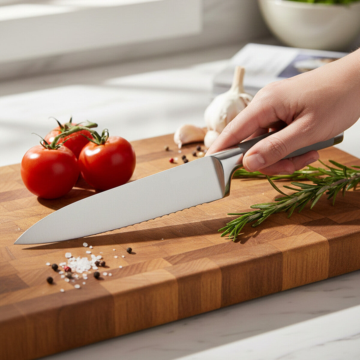 Corsico 5 Piece Knife Set With Acrylic Block