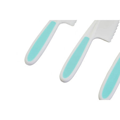 Set Of 3 Dessert Or Salad Knives In Pastel Green | Zing