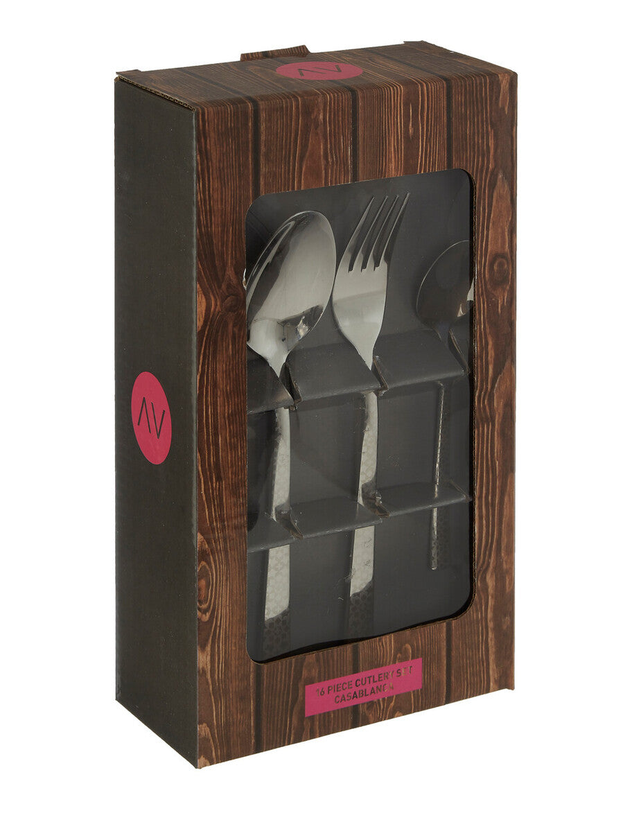 Avie Casablanca 16Pc Stainless Steel Cutlery Set