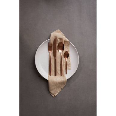 Avie 16 Piece Rose Gold Finish Cutlery Set