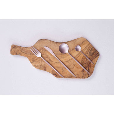 Avie 16 Piece Matte Pink Finish Cutlery Set