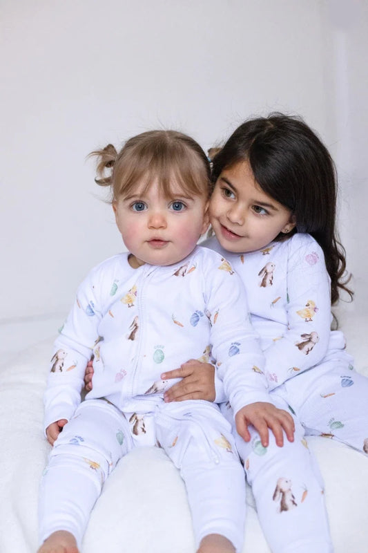 The COZY Hop Ribbed Cotton Two-Piece Set Long Sleeve Pyjamas