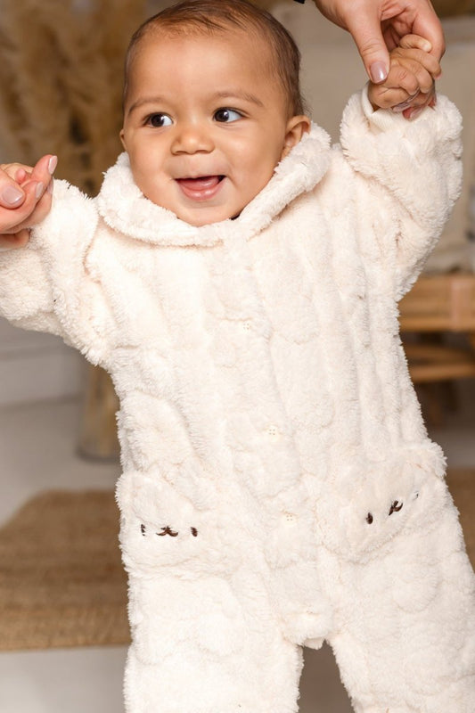 The Fur Bear Lining Fluffy Coat Romper