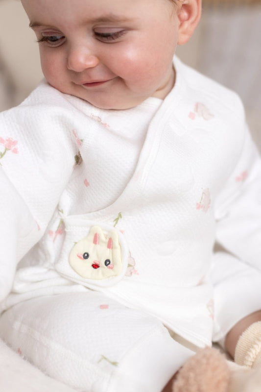 The Snuggle Bun Boucle Wrap Baby Grow Romper