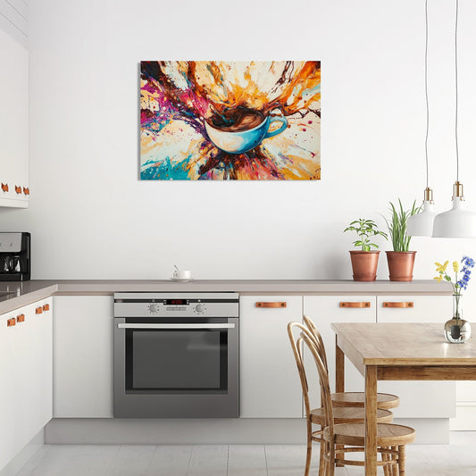 Vibrant Coffee Chaos Canvas