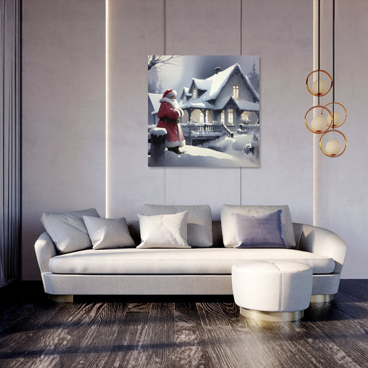 Sombre Santa's Silent Night Canvas