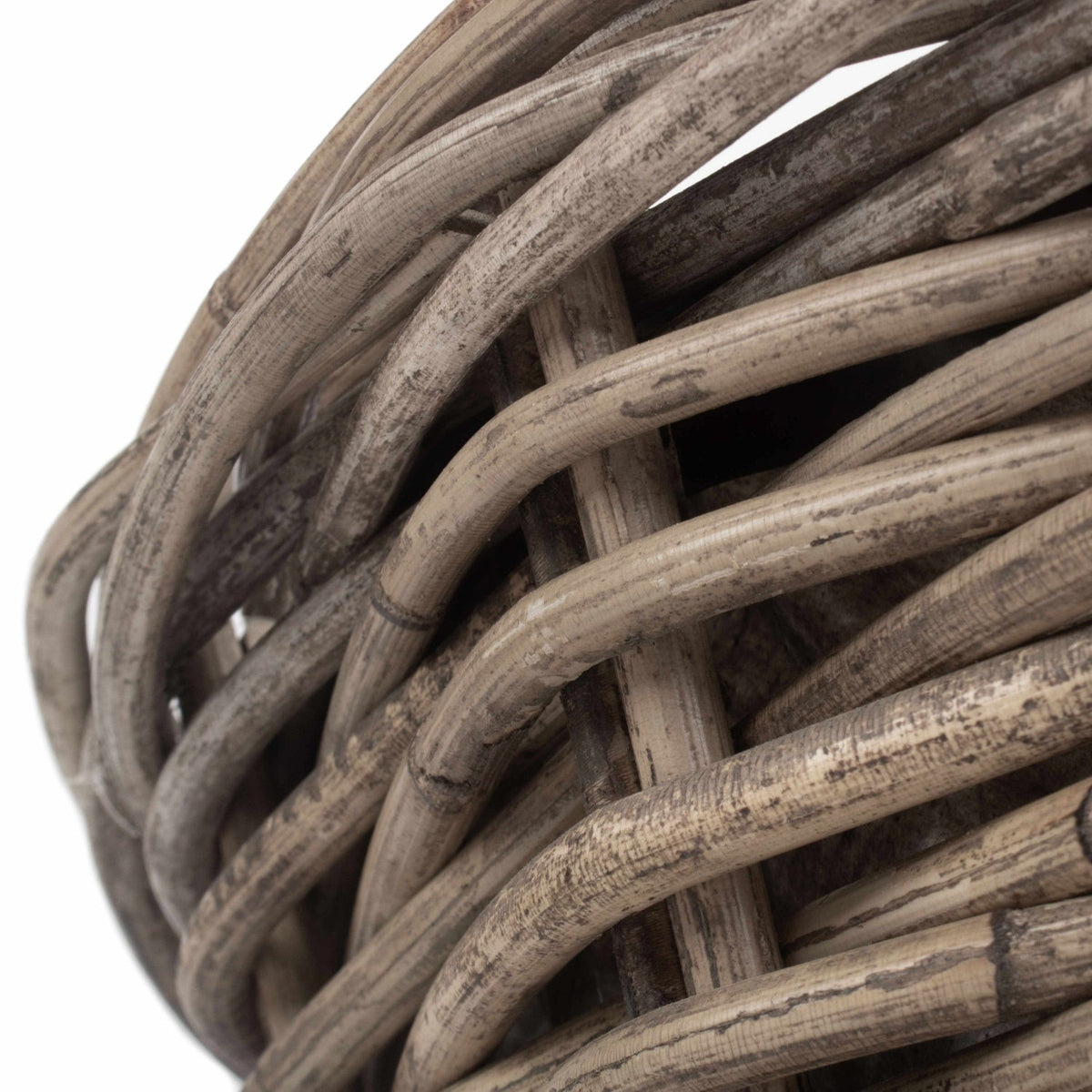 Small Tapered Rattan Round Planter With Plastic Lining