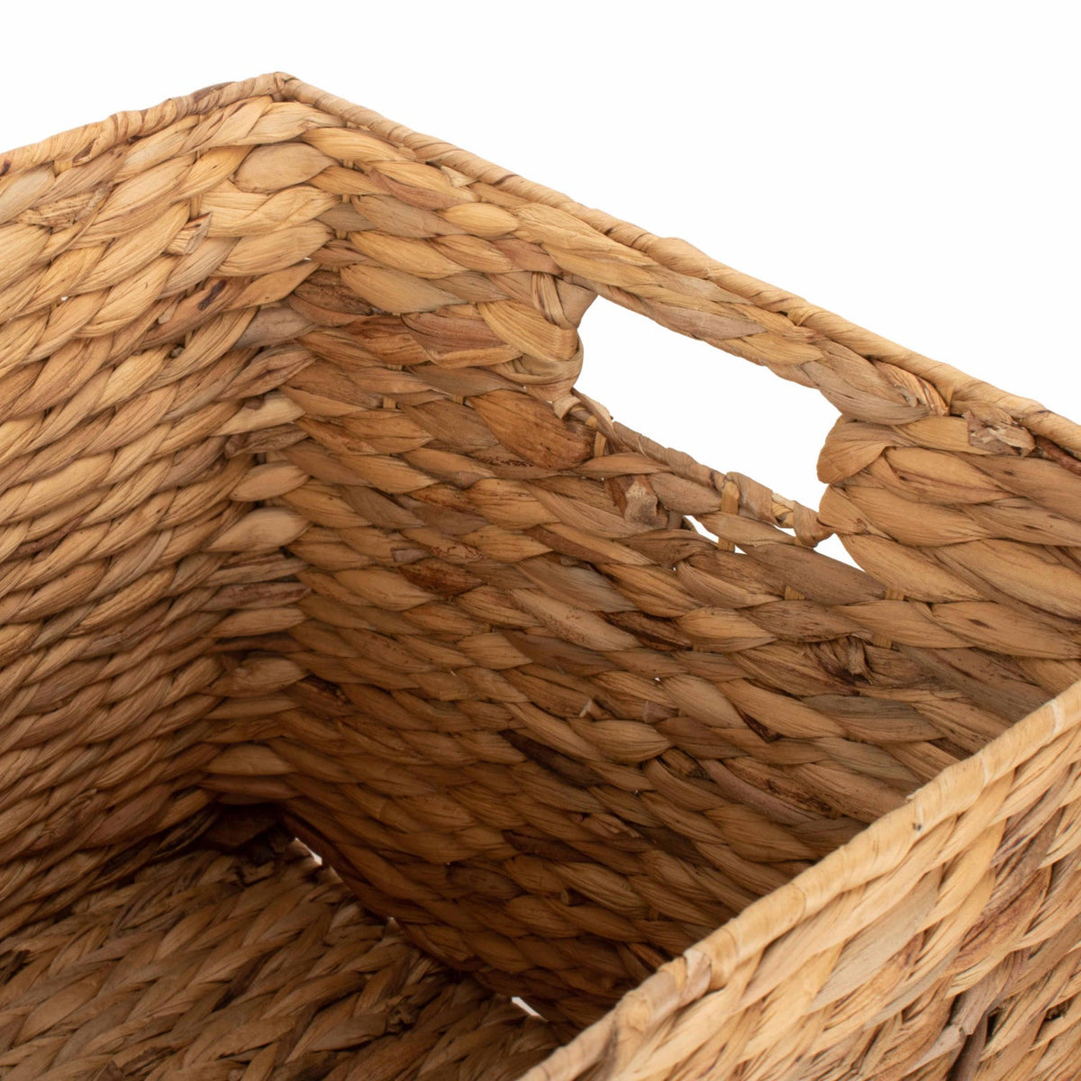 Small Square Water Hyacinth Storage Basket