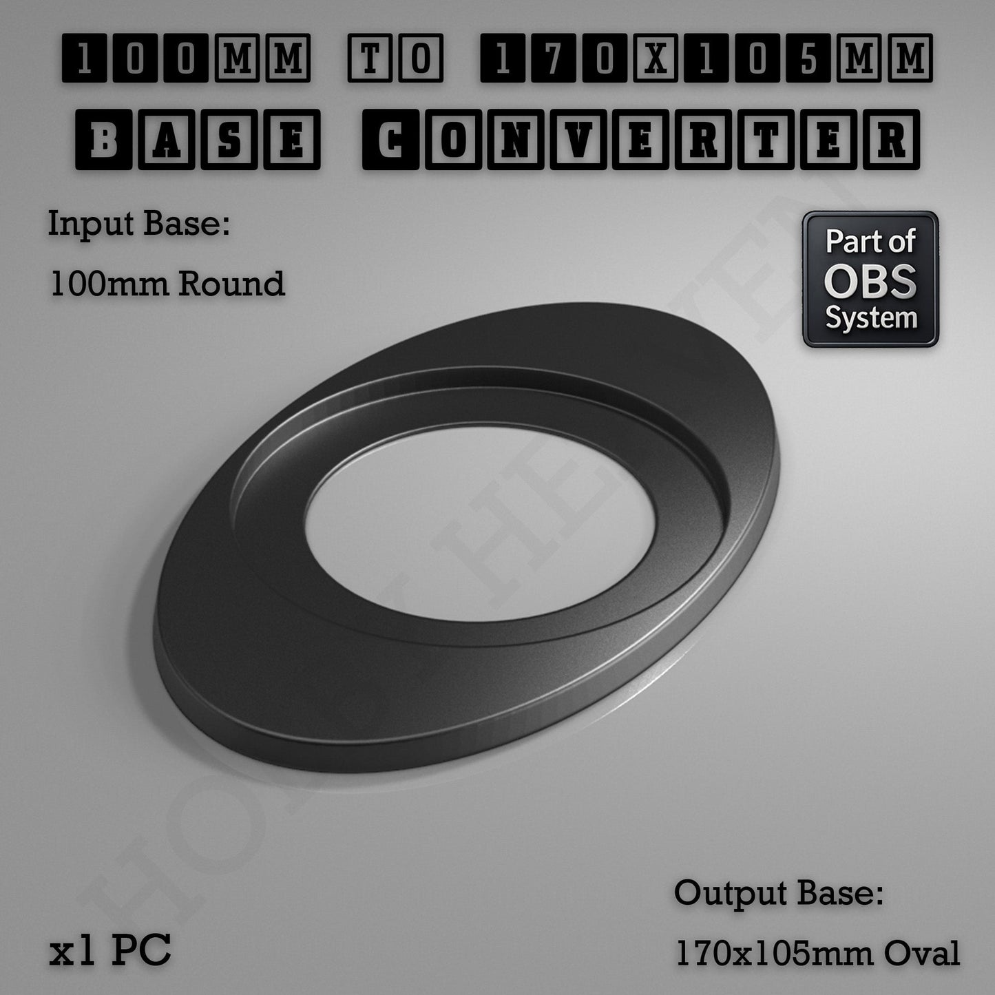 Round To Oval Bases Size Converters 3d Print Full Range