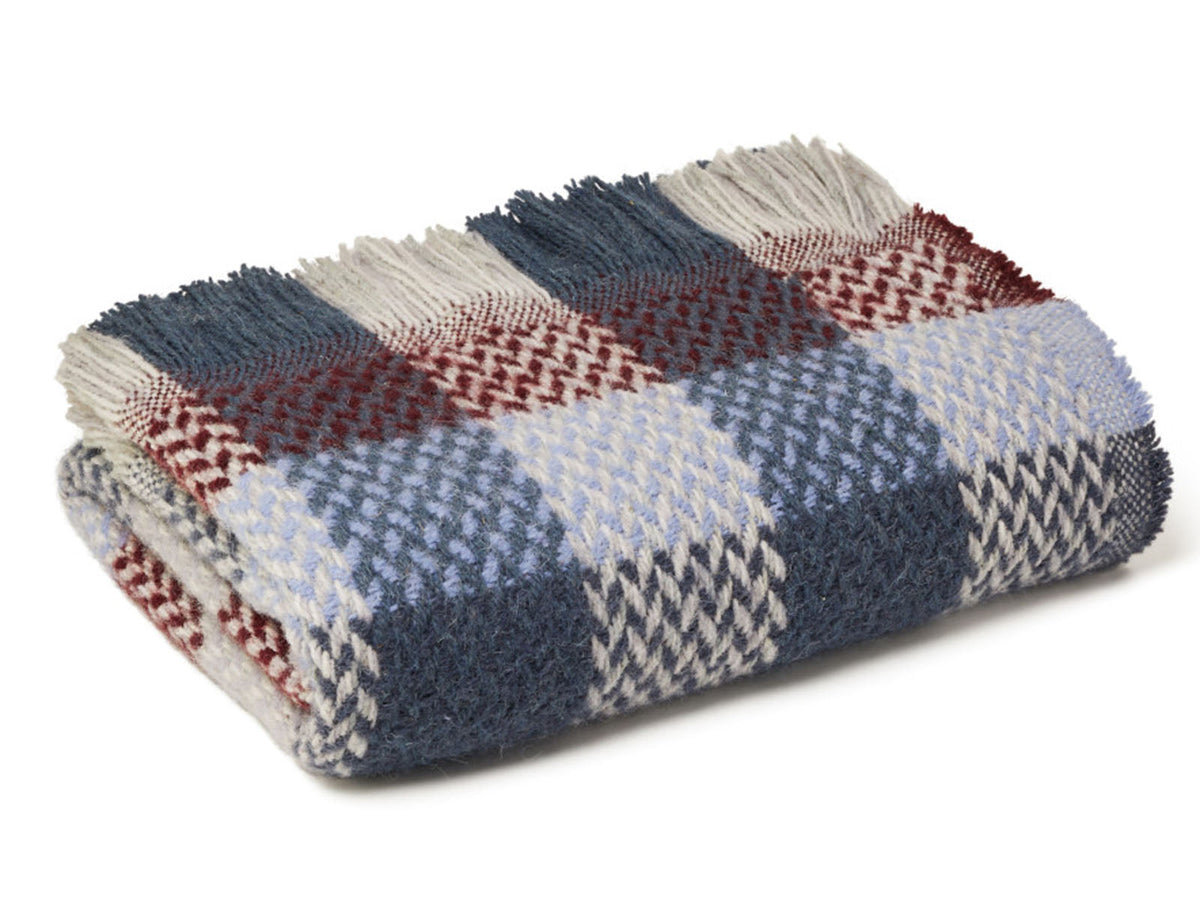 Random Check Celtic Weave Recycled Wool Throw