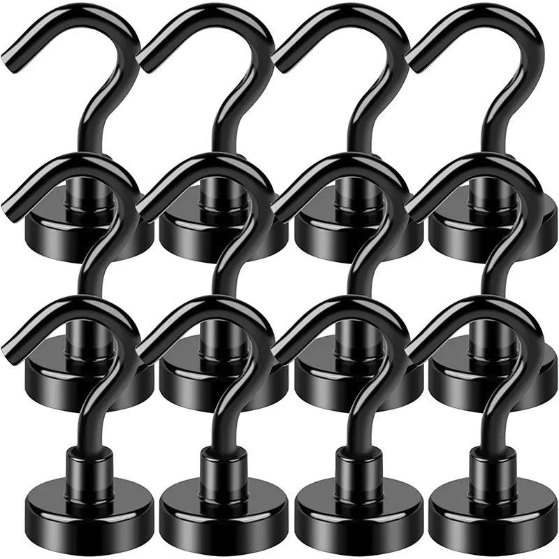 10 Pack Ultra Strong Black Magnetic Hanging Hooks