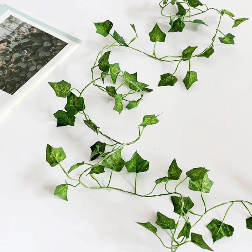 Ivy Leaf Indoor Fairy Lights - Battery Powered Warm White 2M