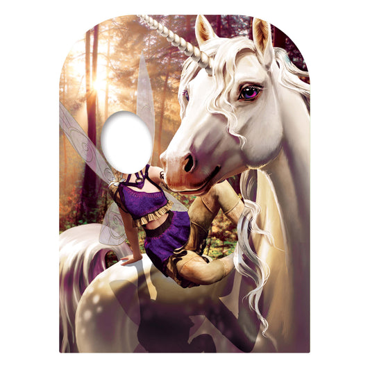 SC1081 Unicorn & Fairy Fantasy Land Child Size Stand-in Cardboard Cut Out Height 131cm