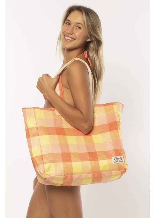 Sisstr Beach Plaid Tote