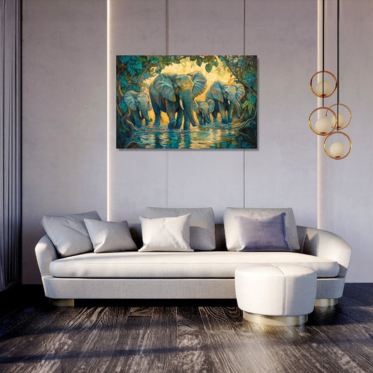 Elephant's River Reverie Canvas