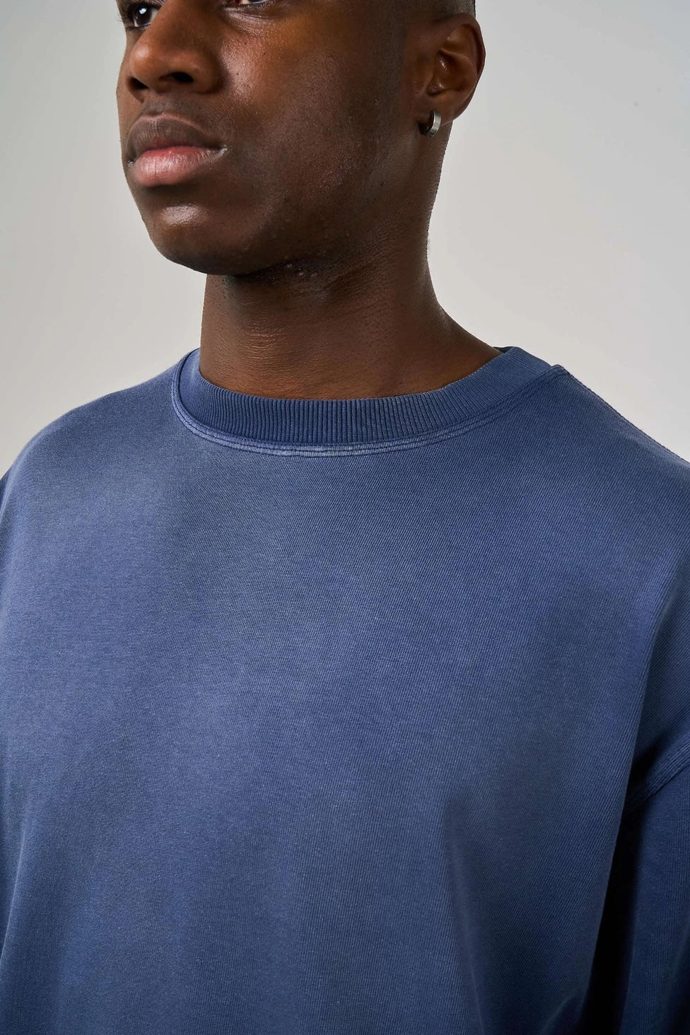 BLANK HEAVYWEIGHT FADE OUT LONGSLEEVE TEE BLUE