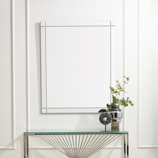 Milania Etched Border Wall Mirror