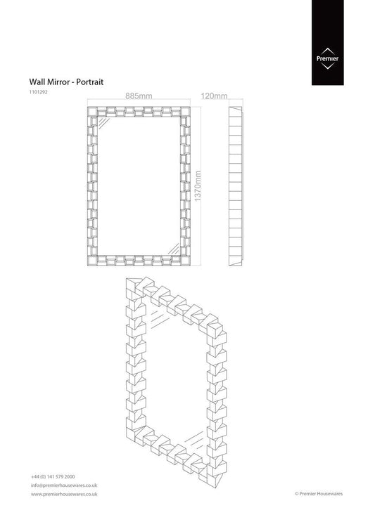 Purple Mirrored Box Frame Wall Mirror | Carlotta
