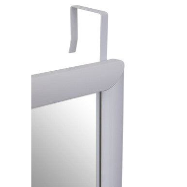 Mize White Plastic Frame Over Door Mirror