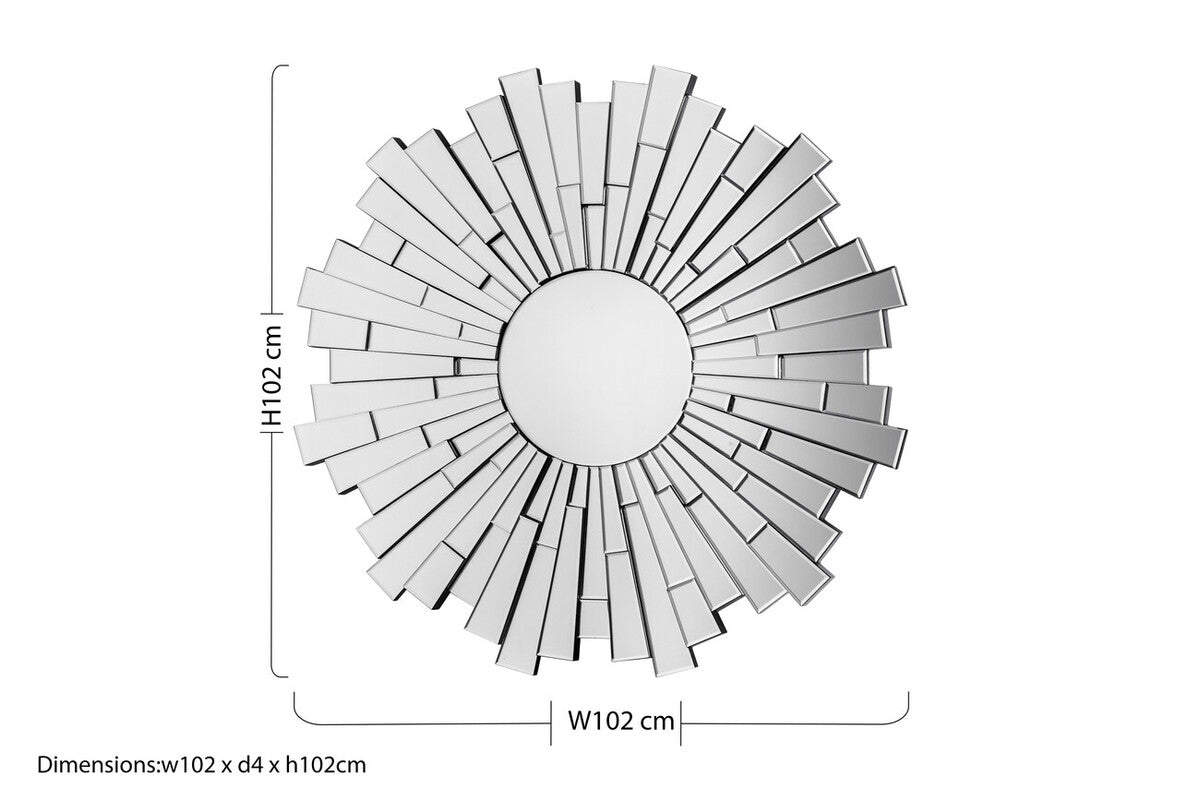 Glitzy Circular Wall Mirror