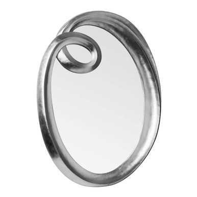 Zenya Swirl Design Silver Wall Mirror