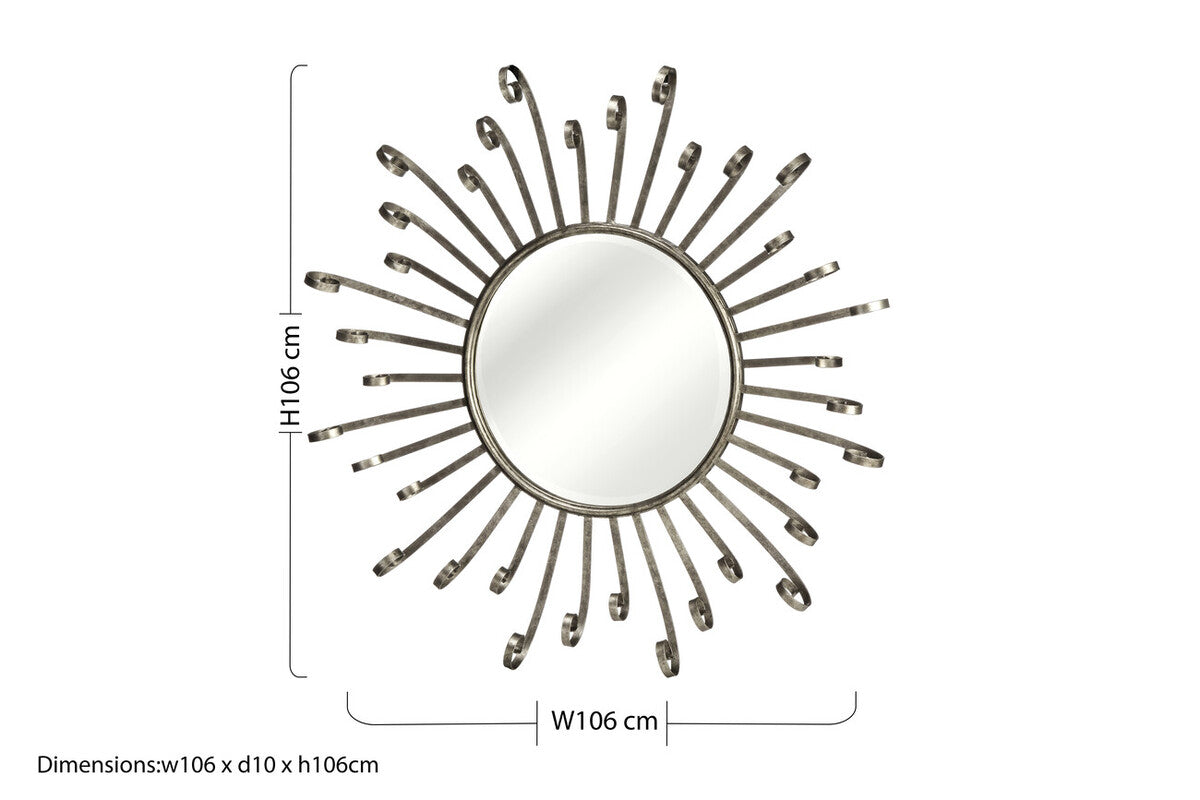 Spoke Style Wall Mirror | Cissell