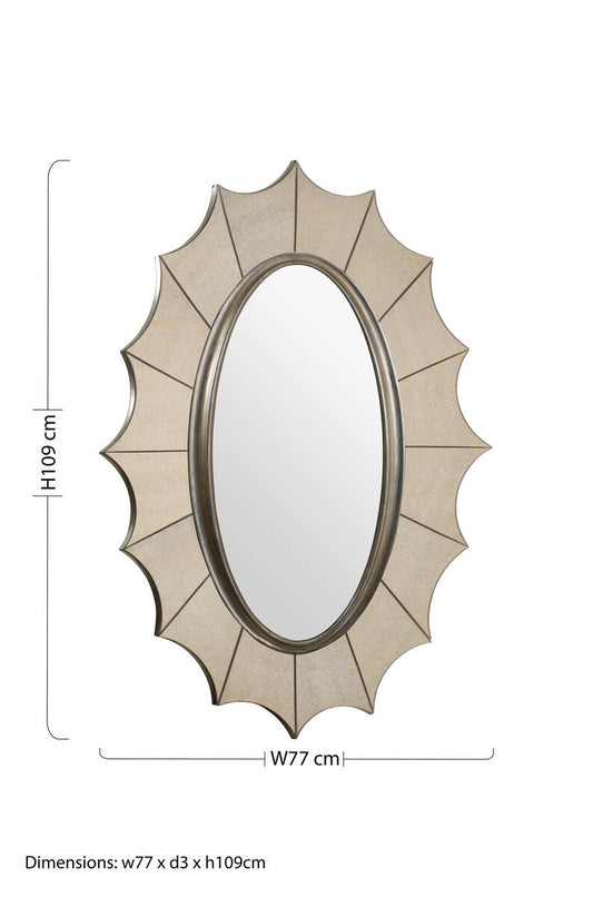 Lexina Gold Finish Frame Wall Mirror
