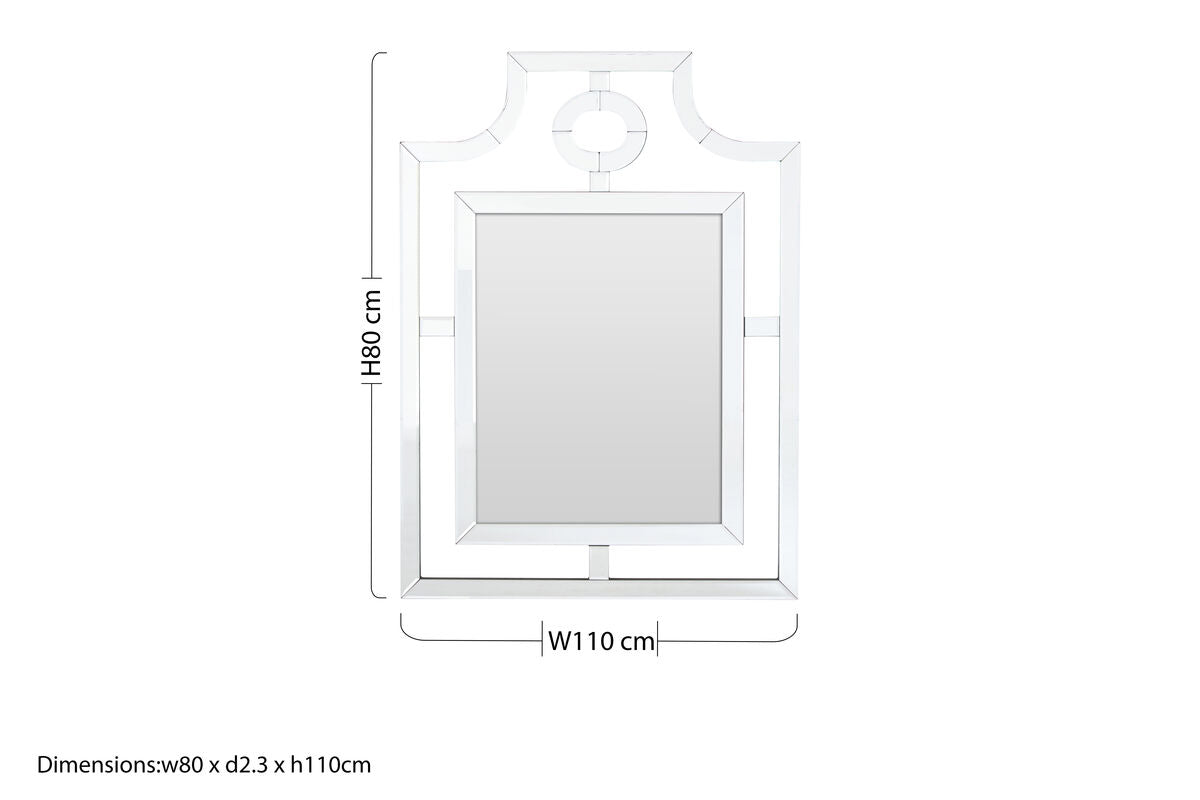 Cut Out Design Silver Wall Mirror | Nicolette